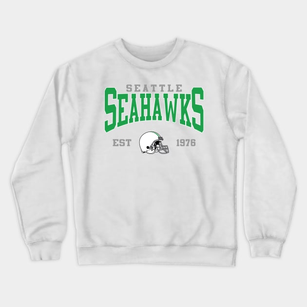Retro Seattle Football Crewneck Sweatshirt by genzzz72